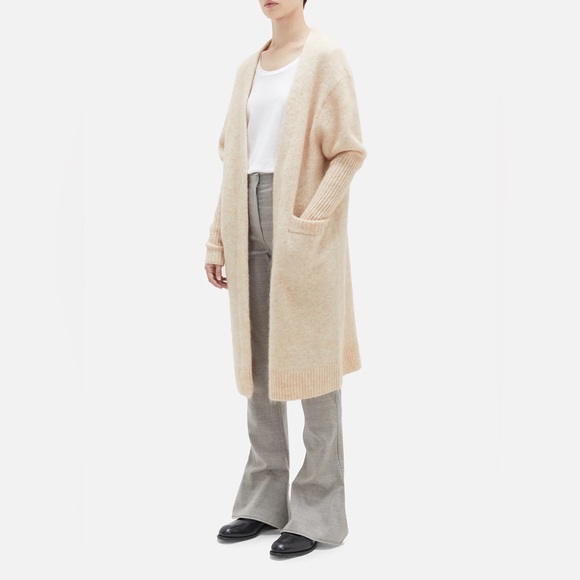 Acne Studios Dramatic Moh Raya Mohair Wool Blend Long Cardigan
